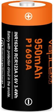 Baterie Vapcell 16340 P1609a 950mAh 3A