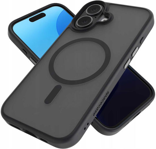 Spacecase Hybrid Magsafe Back Cover Plastic / Silicone Black (iPhone 16)