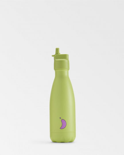 Chilly's Παιδικό Παγούρι Ανοξείδωτο με Καλαμάκι Lime 350ml