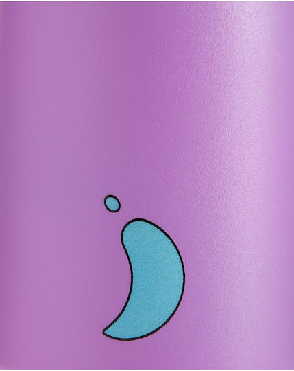 Chilly's Kids Water Bottle Stainless Steel with Straw Purple 350ml
