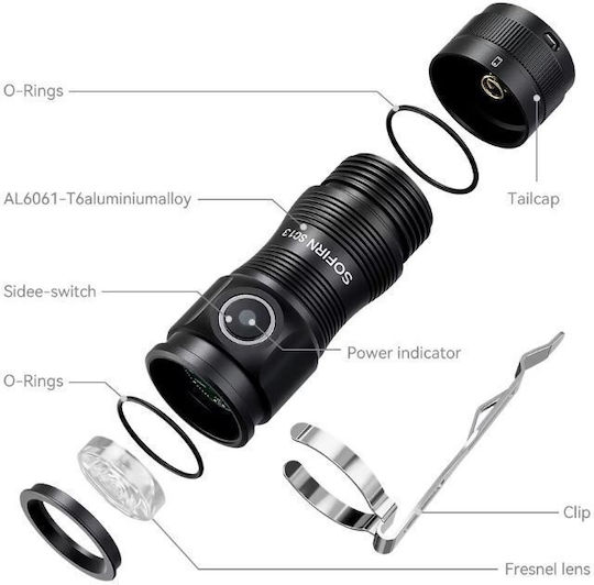 Sofirn Sc13 Flashlight 519a Led 5000k