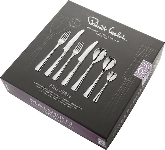 Robert Welch 18/10 Stainless Steel Cutlery Set Silver 42 Pieces