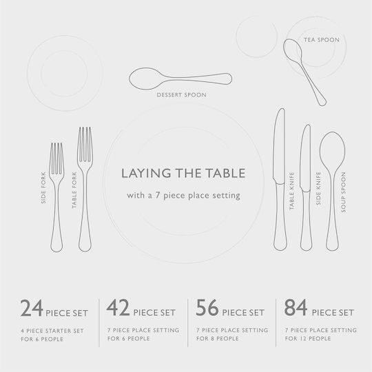 Robert Welch Cutlery Set Stainless Silver 42pcs