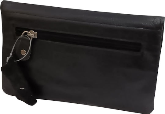 Pierre Cardin Leather Tobacco Pouch With Snap Closure Black