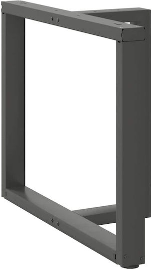 vidaXL Металик Крак На Мебел 2 Бройки Подходящ За Маса / Малка Маса / Офис 90x35x72см Антрацит