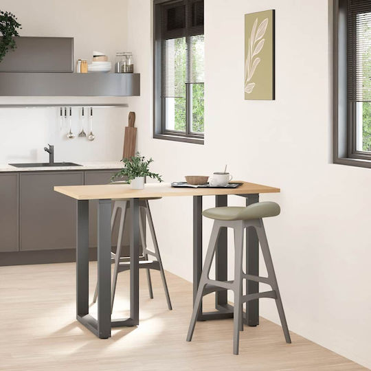 vidaXL Metallisches Möbelbein 2 Stück Für Tisch / Beistelltisch / Büro 60x35x90cm Anthrazit