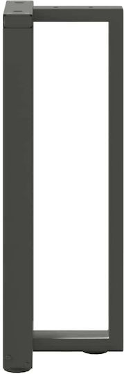 vidaXL Metallisches Möbelbein 2Stücke Für Tisch / Beistelltisch / Büro 25x28x72cm Anthrazit