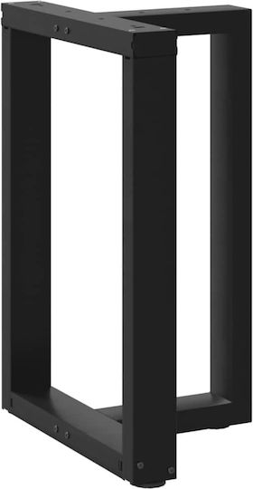 vidaXL Metallisches Möbelbein 2Stücke Für Tisch / Beistelltisch / Büro 60x35x72cm Schwarz