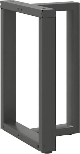 vidaXL Metallisches Möbelbein 2 Stück Für Tisch / Beistelltisch / Büro 60x35x72cm Anthrazit