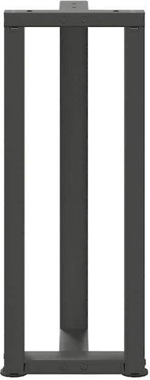 vidaXL Metallisches Möbelbein 2Stücke Für Tisch / Beistelltisch / Büro 25x28x72cm Anthrazit