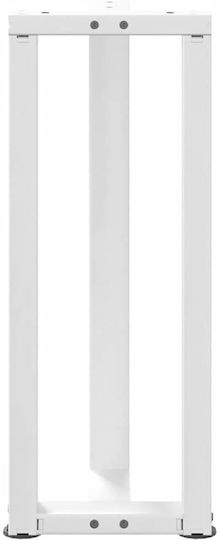 vidaXL Металик Крак На Мебел 2 Бройки Подходящ За Маса / Малка Маса / Офис 25x28x72см Бял