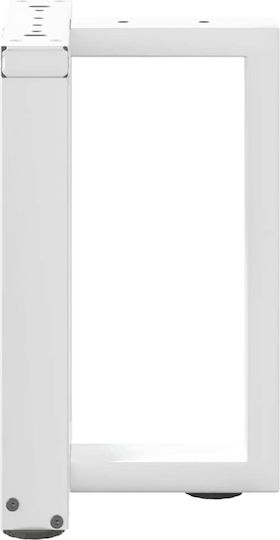 vidaXL Metal Furniture Leg 2 Pieces Suitable for Table / Coffee Table / Office 28x25x42cm White