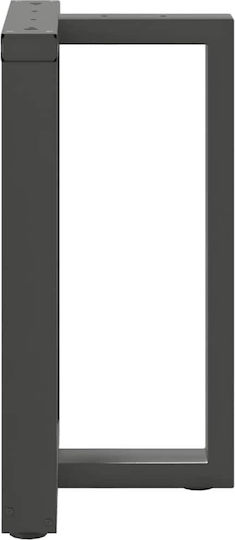 vidaXL Metallisches Möbelbein 2 Stück Für Tisch / Beistelltisch / Büro 60x35x72cm Anthrazit