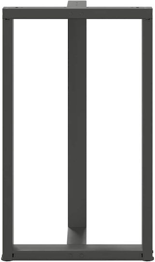 vidaXL Metallisches Möbelbein 2Stücke Für Büro / Tisch / Beistelltisch 60x35x100cm Anthrazit