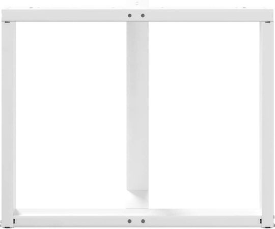 vidaXL Metallic Furniture Leg 2 Pieces Suitable for Table / Coffee Table / Office 90x35x72cm White