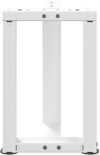 vidaXL Metal Furniture Leg 2 Pieces Suitable for Table / Coffee Table / Office 28x25x42cm White