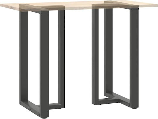 vidaXL Metallisches Möbelbein 2Stücke Für Büro / Tisch / Beistelltisch 60x35x100cm Anthrazit
