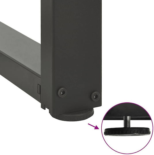 vidaXL Metallisches Möbelbein 2Stücke Für Tisch / Beistelltisch / Büro 25x28x72cm Anthrazit