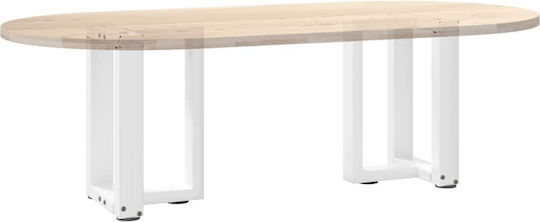 vidaXL Metal Furniture Leg 2 Pieces Suitable for Table / Coffee Table / Office 28x25x42cm White