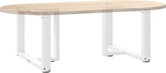 vidaXL Metallic Furniture Leg 2 Pieces Suitable for Office Table / Coffee Table 60x25x42cm White