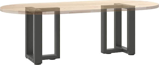 vidaXL Металик Крак На Мебел 2 Бройки Подходящ За Маса / Малка Маса / Офис 28x25x42см Антрацит