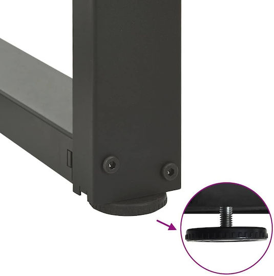 vidaXL Metallisches Möbelbein 2Stücke Für Tisch / Beistelltisch / Büro 60x35x110cm Anthrazit