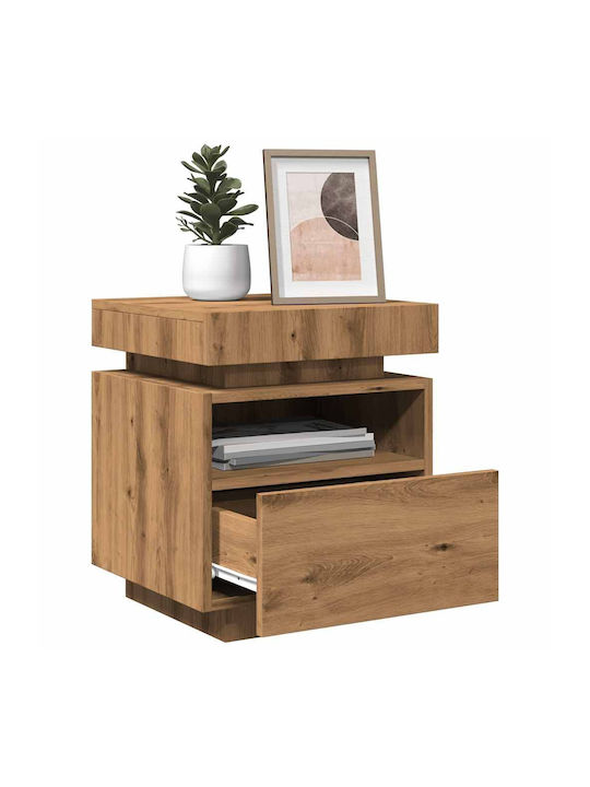 Κομοδίνα Ξύλινα Artisan Oak 2τμχ 40x39x48.5cm