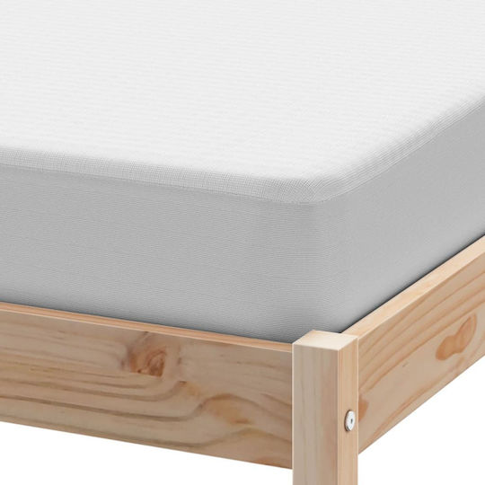vidaXL Protective Cover Queen Waterproof with Skirt White 160x220cm