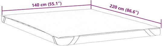 vidaXL Schutzauflage Doppel Wasserdicht Weiß 140x220cm