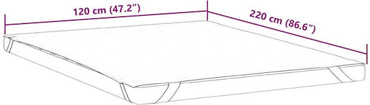 vidaXL Schutzauflage Halb-Doppel Wasserdicht Weiß 120x220cm