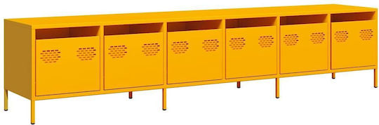 Шкаф за телевизор Метален Mustard Yellow Д202xШ39xВ43.5см
