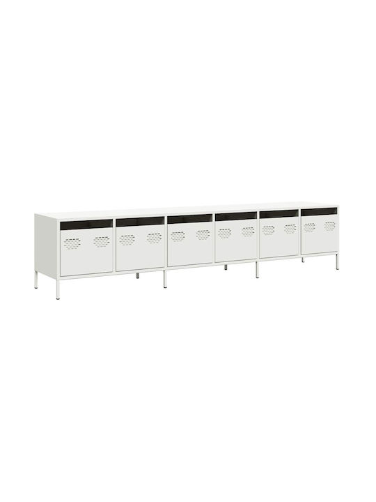 TV Stand Metal White L202xW39xH43.5cm