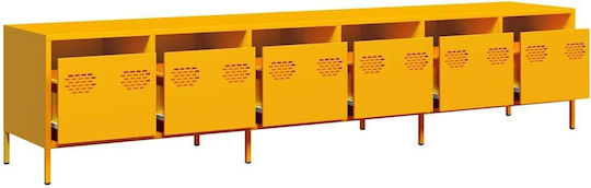 Шкаф за телевизор Метален Mustard Yellow Д202xШ39xВ43.5см