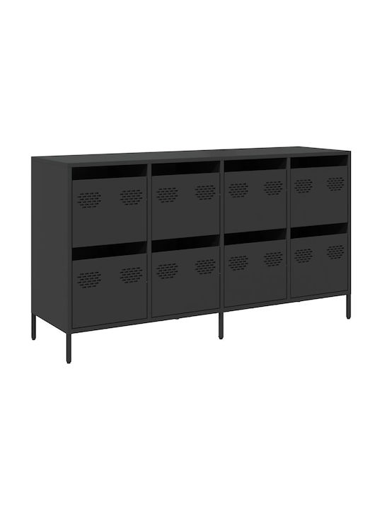 Μπουφές mit Schubladen Black Velvet-Black Metal 135x39x73.5cm