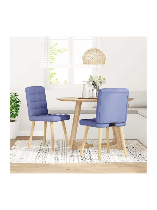 Dining Room Fabric Chair Blue 45x54x86cm 2pcs