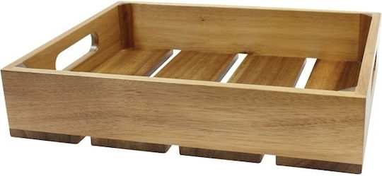 Akazienholz-Buffetbox mit Griffen GN1/2x7cm Tiefe Tablecraft TC Crate12