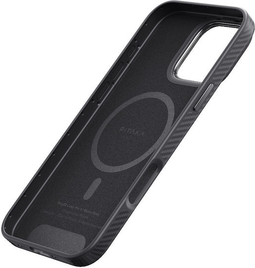 Pitaka Back Cover Δερμάτινο Μαύρο (iPhone 16 Pro)