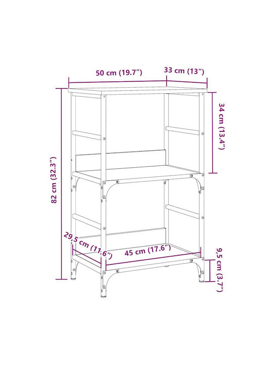 Brown Bookcase 50x33x82cm
