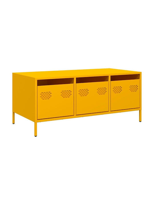 Rectangular Coffee Table Metal Mustard Yellow L101.5xW50xH43.5cm.