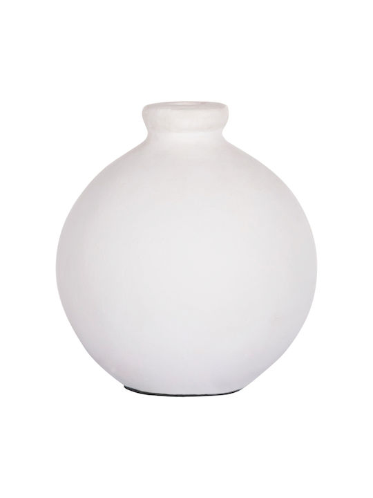 HomeMarkt Decorative Vase Clayvon White 18x18x20cm