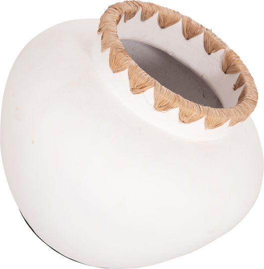 HomeMarkt Decorative Vase Renton White 32x32x26.5cm