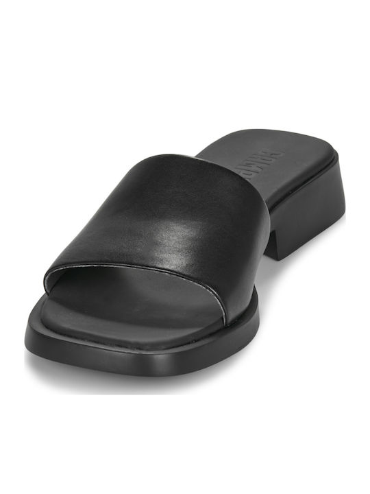 Ultrasoft Dana Flat Δερμάτινα Mules σε Μαύρο Χρώμα