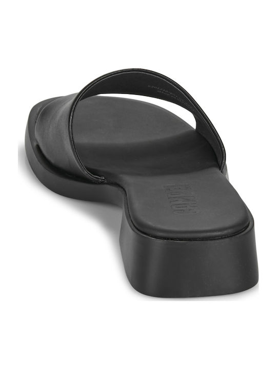 Ultrasoft Dana Flat Δερμάτινα Mules σε Μαύρο Χρώμα