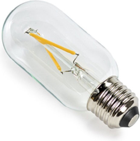 Λάμπα LED 2W 100mm για Ντουί E27 και Σχήμα T45 Θερμό Λευκό 600lm