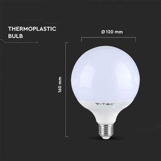 V-TAC LED Bulb 22W 160mm for Socket E27 and Shape G120 Cool White 2600lm