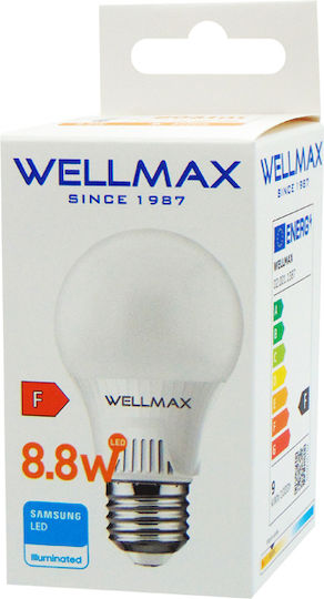 Wellmax Bec LED 9W pentru Soclu E27 și Formă A60 Alb natural 810lm