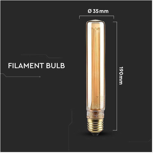 V-TAC LED крушка 2W 190mm за фасунга E27 и форма T30 Топло бяло 65лм