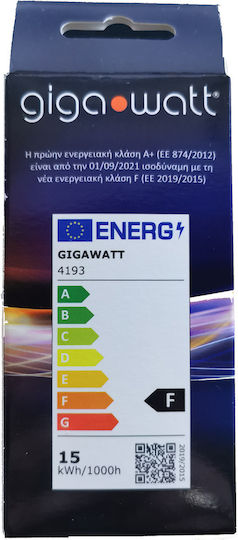 GigaWatt LED-Lampe 15W für Fassung E27 und Form A60 Naturweiß 1500lm