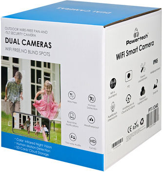 Powertech PT-1340 IP Κάμερα Παρακολούθησης Wi-Fi Full HD+ 3MP Αδιάβροχη με Αμφίδρομη Επικοινωνία και Φακό 4mm