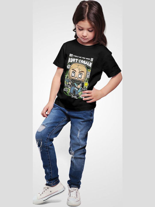 Παιδικό T-shirt Black Kurt Cobain